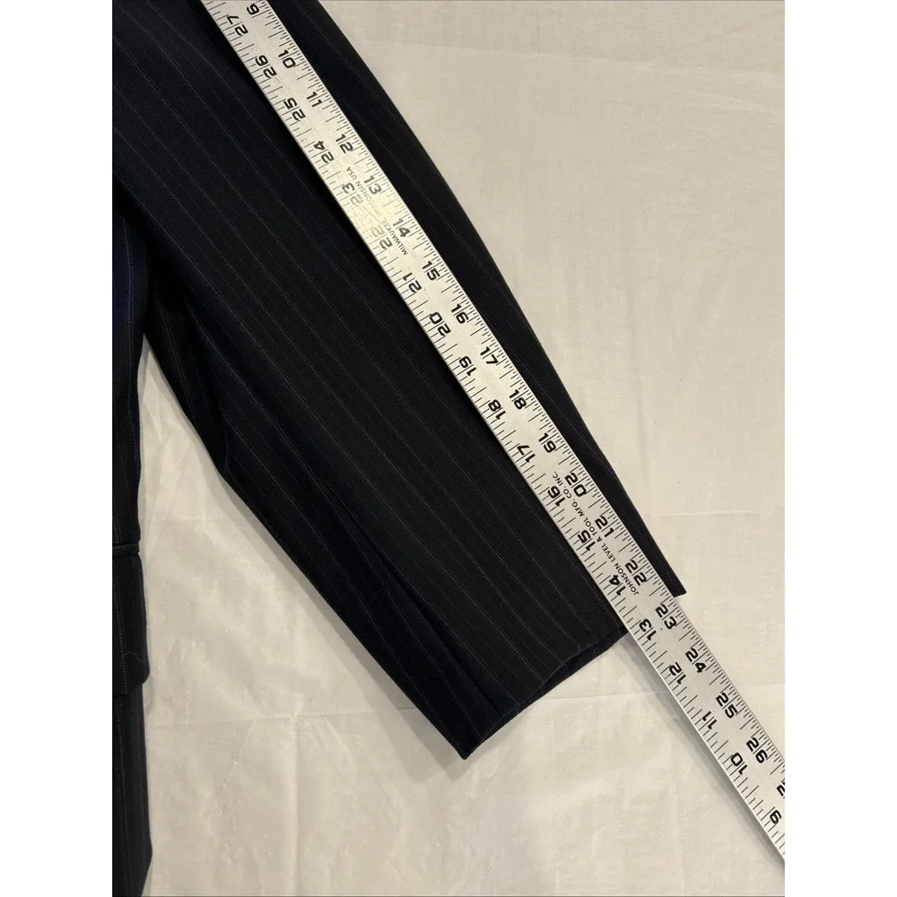 Pal Zileri Gruppo ForAll Suit Mens 40R Black Pinstripe Loro Piana Wool 2pc Italy